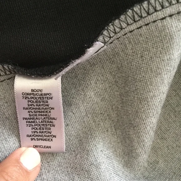 Ann Taylor LOFT Black & Gray Colorblock Short Sleeve Dress Size 2 EUC - Picture 7 of 12